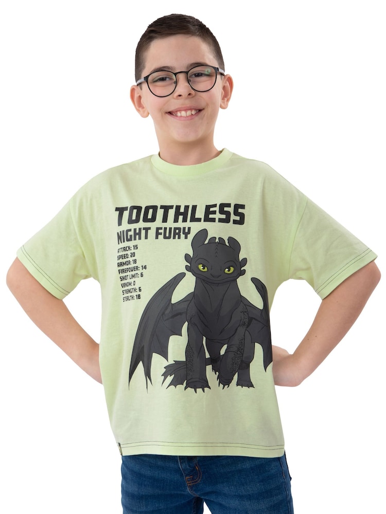 How to Train Your Dragon Green How To Train Your Dragon Night Fury T-Shirt - Image 11 of 11