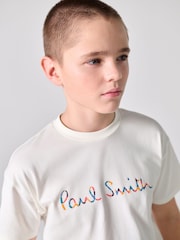 أبيض/أزرق داكن - Paul Smith Junior T-Shirt and Shorts Set - صورة 2 من 14