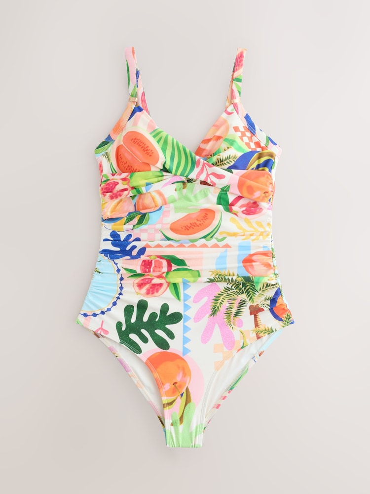 Pink/Green/Fruit 3 Pack Tummy Control Swimsuit - Image 2 of 6