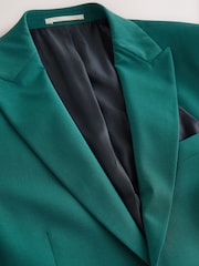 Teal Blue Tailored Fit Slim Fit Motion Flex Wool Blend Suit Jacket - Image 7 of 10