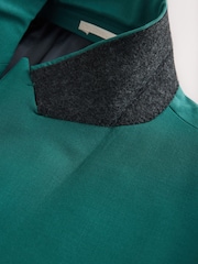 Teal Blue Tailored Fit Slim Fit Motion Flex Wool Blend Suit Jacket - Image 8 of 10