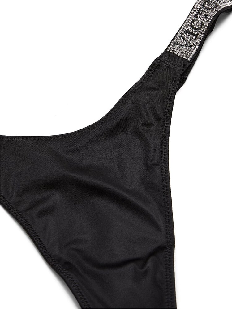 Victoria's Secret Black Thong Shine Strap Knickers - Image 4 of 4