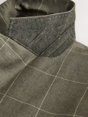 绿色 - Signature Tailored Fit Moons British Merino Wool Linen Blend Suit Jacket - 12的图像10｝
