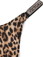 Victoria's Secret Leopard Print Brown Thong Shine Strap Knickers - Image 4 of 4