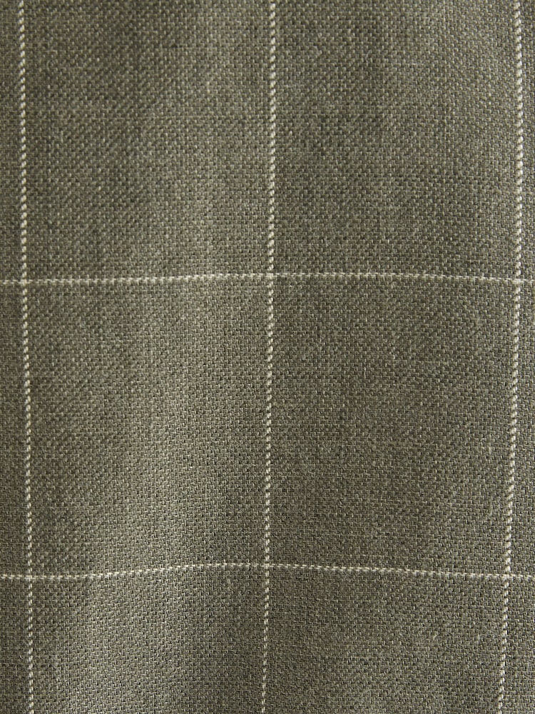 সবুজ - Signature Moons British Merino Wool Linen Blend Suit Waistcoat - 4এর মধ্যে 2 ছবি