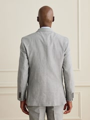 Grey Signature Tailored Fit Moons Puppytooth Suit Jacket - Image 2 of 5