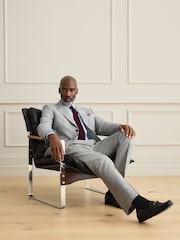 Grey Signature Tailored Fit Moons Puppytooth Suit Jacket - Image 3 of 5