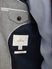 Grey Signature Tailored Fit Moons Puppytooth Suit Jacket - Image 5 of 5