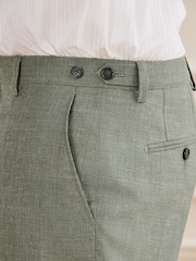 أخضر - Regular Fit Signature Reda Italian Wool Silk Suit Trouser - Image 4 of 9