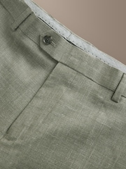 أخضر - Regular Fit Signature Reda Italian Wool Silk Suit Trouser - Image 8 of 9