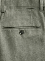 أخضر - Regular Fit Signature Reda Italian Wool Silk Suit Trouser - Image 9 of 9