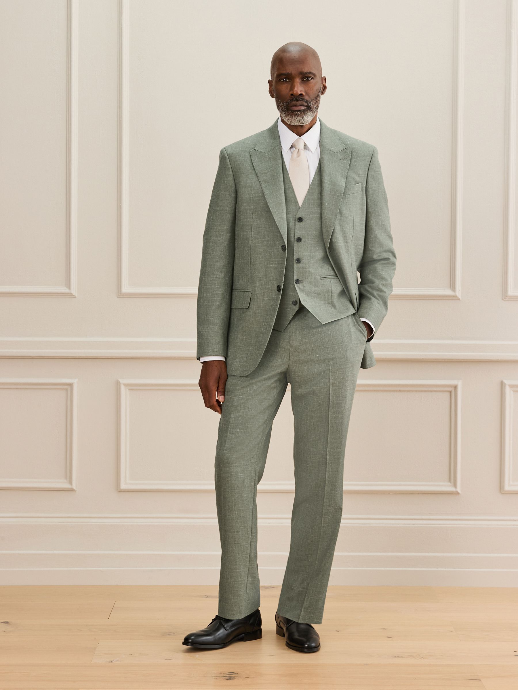 Buy Green Regular Fit Signature Reda Italian Wool Silk Suit