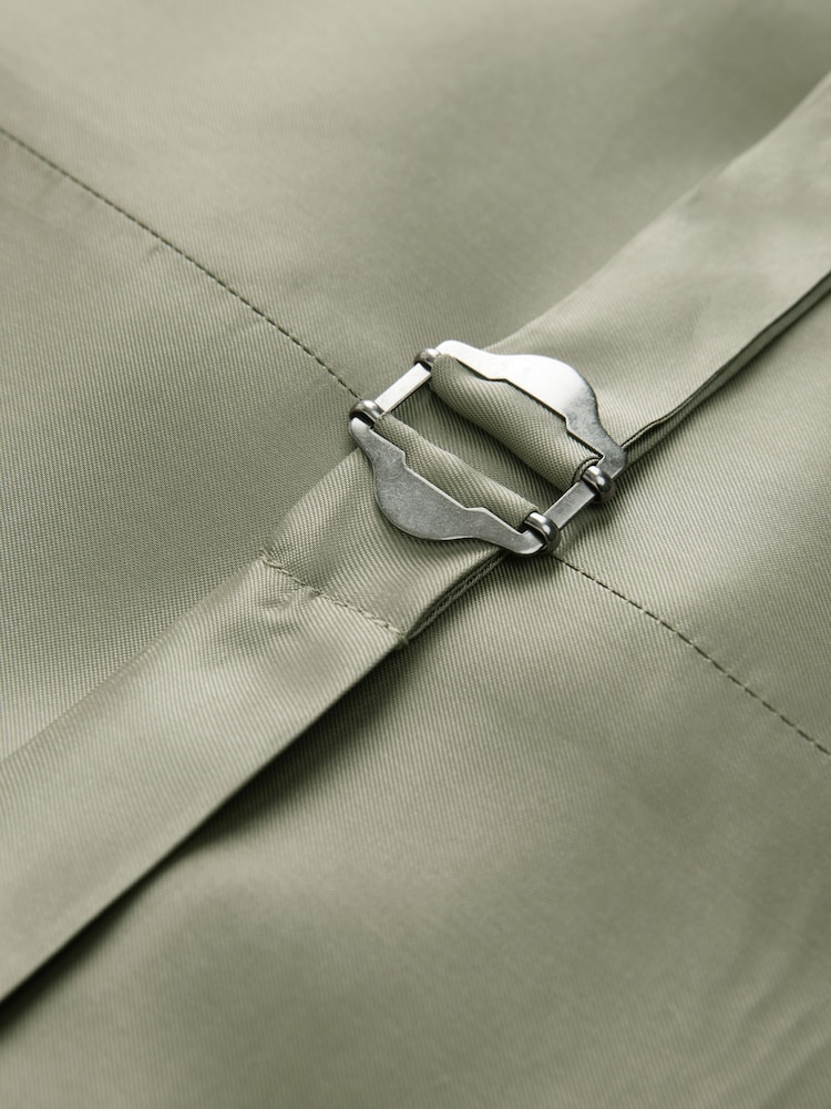 Grün - Signature Reda Anzugweste aus italienischer Wolle und Seide in normaler Passform - Bild 4 von 4 Grün - Signature Reda Anzugweste aus italienischer Wolle und Seide in normaler Passform - Bild 4 von 4