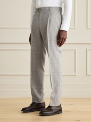 Grau - Tailored Fit Signature Zignone 100% Italian Wool Check Suit Trousers - Bild 1 von 9