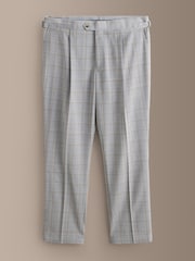 Grau - Tailored Fit Signature Zignone 100% Italian Wool Check Suit Trousers - Bild 5 von 9