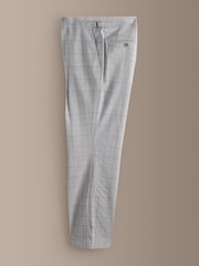 Grau - Tailored Fit Signature Zignone 100% Italian Wool Check Suit Trousers - Bild 6 von 9