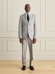 Grau - Signature Zignone Karierter Anzug in Tailored Fit aus 100% italienischer Wolle: Weste - Bild 2 von 4