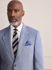 Blue Tailored Fit Signature Marzotto Italian Wool Check Suit Jacket - Image 1 of 11