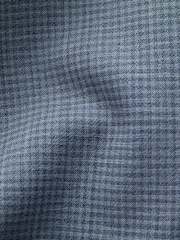 Blue Tailored Fit Signature Marzotto Italian Wool Check Suit Jacket - Image 7 of 11