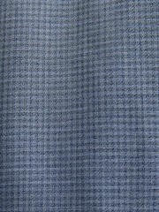 Blue Tailored Fit Signature Marzotto Italian Wool Check Suit Trousers - Image 9 of 9