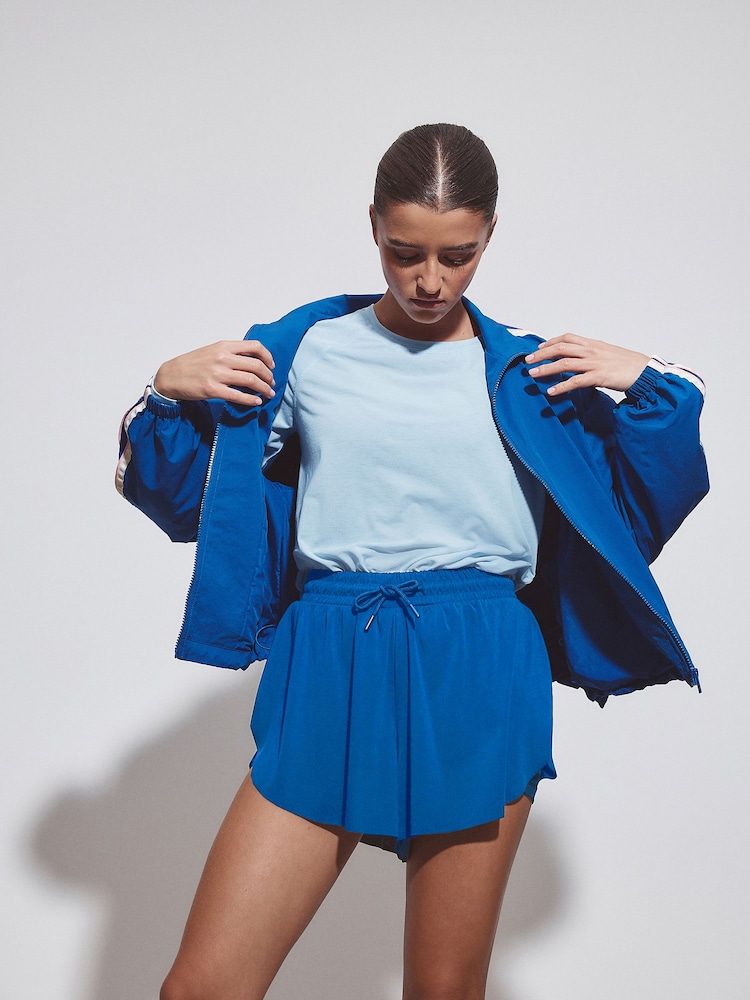 Cobalt Blue Active Sports Jersey Layer Running Shorts with Pockets - Image 2 of 6 Cobalt Blue Active Sports Jersey Layer Running Shorts with Pockets - Image 2 of 6