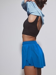 Cobalt Blue Active Sports Jersey Layer Running Shorts with Pockets - Image 4 of 6