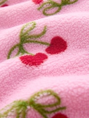 Cherry Print Active Quarter Zip Borg Jacket - Image 8 of 8