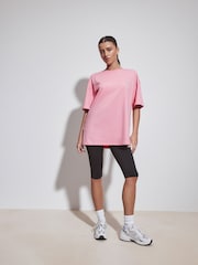 ピンク - Cotton Graphic Oversized T-Shirt - 画像 4 / 5