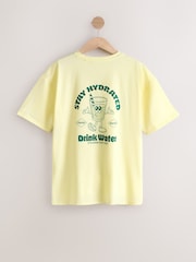 黄油牛奶 - 棉质印花宽松T恤 - 9的图像7｝