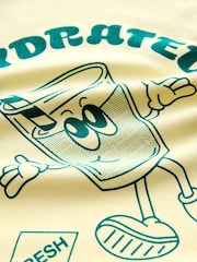 黄油牛奶 - 棉质印花宽松T恤 - 9的图像8｝