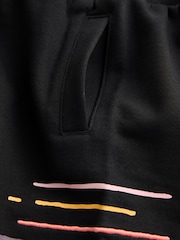 Paul Smith Junior Embroidered Stripe Black Sweatshirt and Short Set - صورة 10 من 12