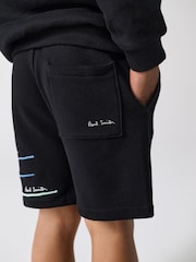 Paul Smith Junior Embroidered Stripe Black Sweatshirt and Short Set - صورة 5 من 12