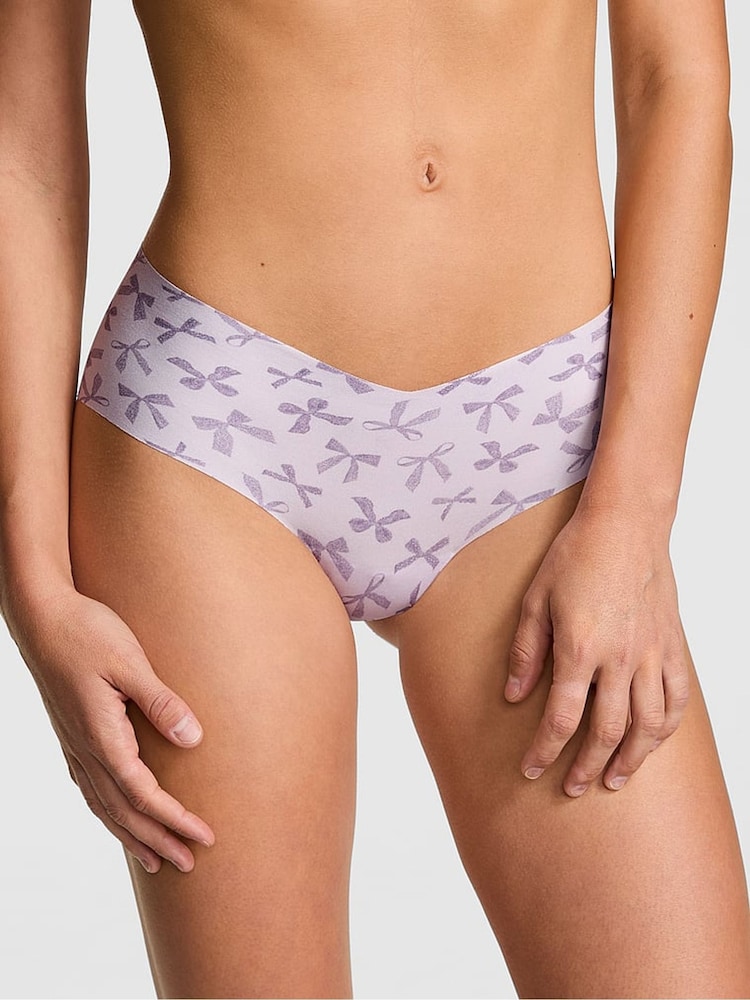Victoria's Secret PINK Purple Bow Print Hipster No Show Knickers - Image 1 of 2 Victoria's Secret PINK Purple Bow Print Hipster No Show Knickers - Image 1 of 2