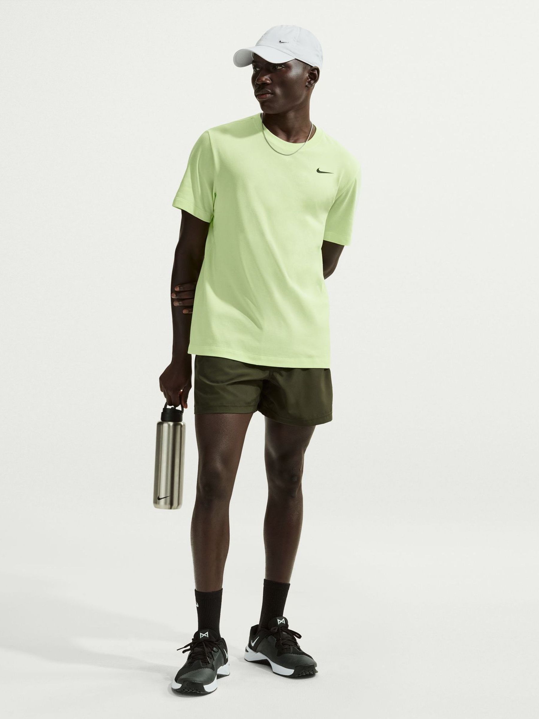 black and lime green nike shirt