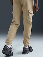 Nike Parachute Beige Natural Club Fleece Cargo Joggers - Image 4 of 5