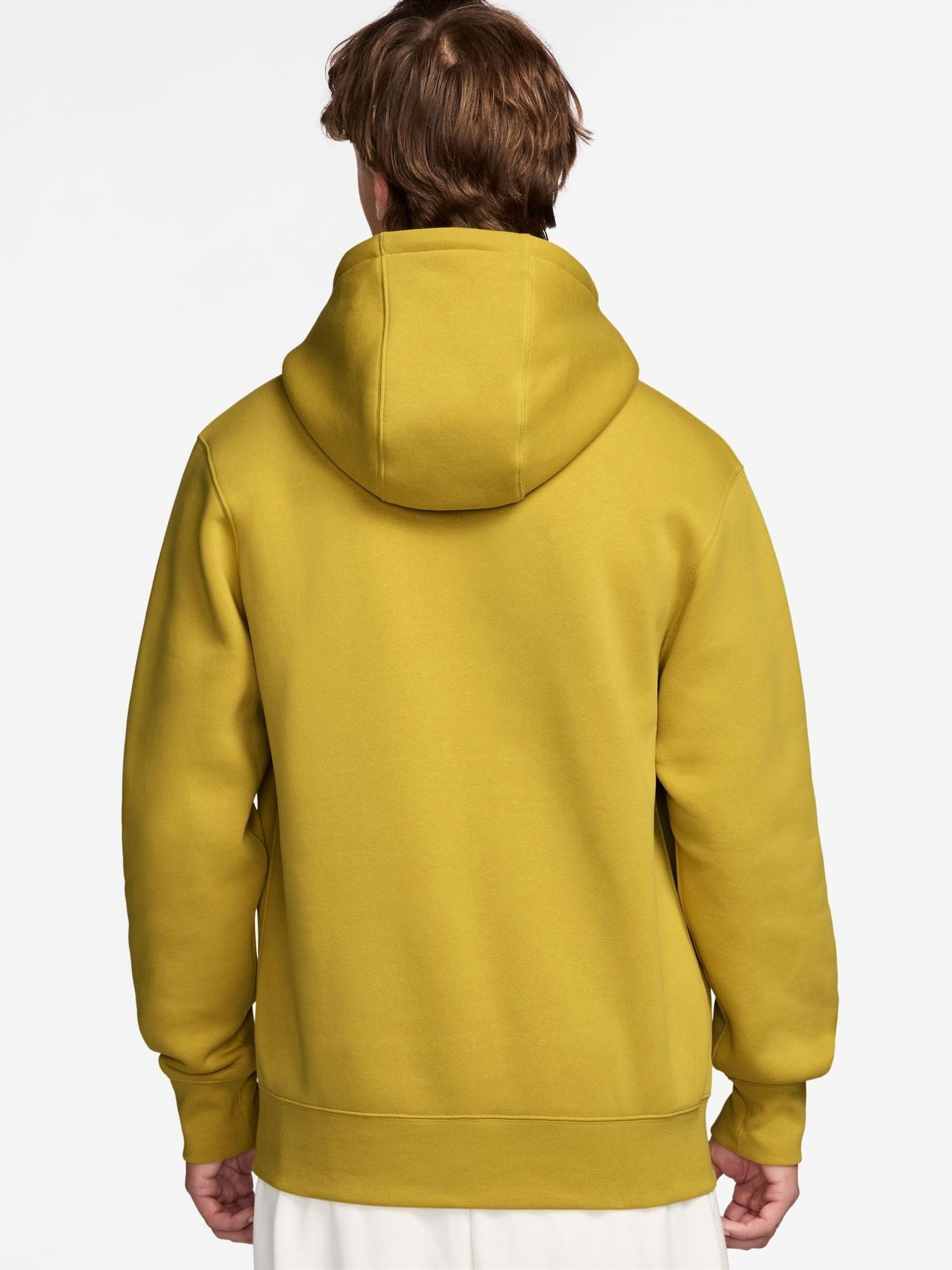 nike club pullover hoodie yellow