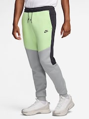 Nike Yellow  Grey Tech Fleece Joggers - Image 1 of 3