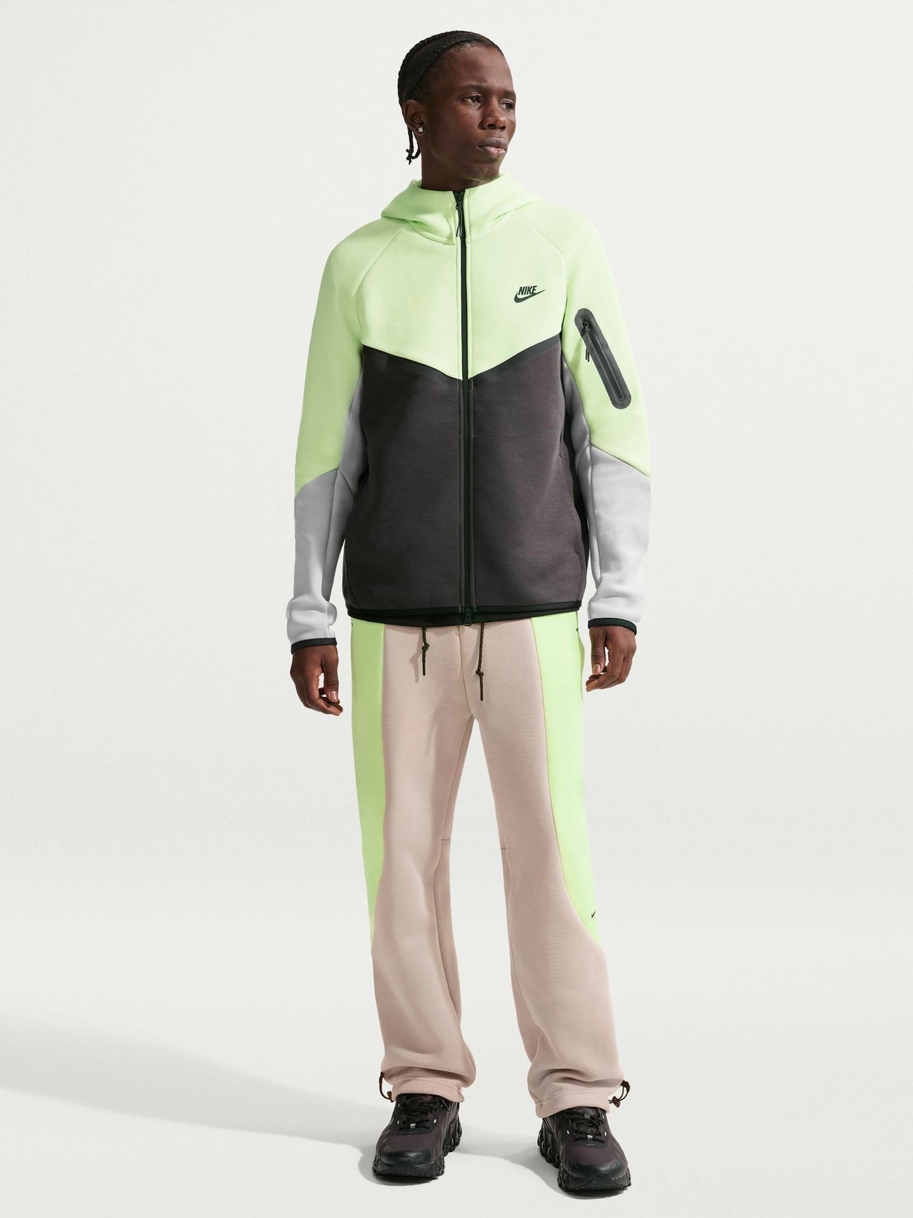 nike tech grey and yellow