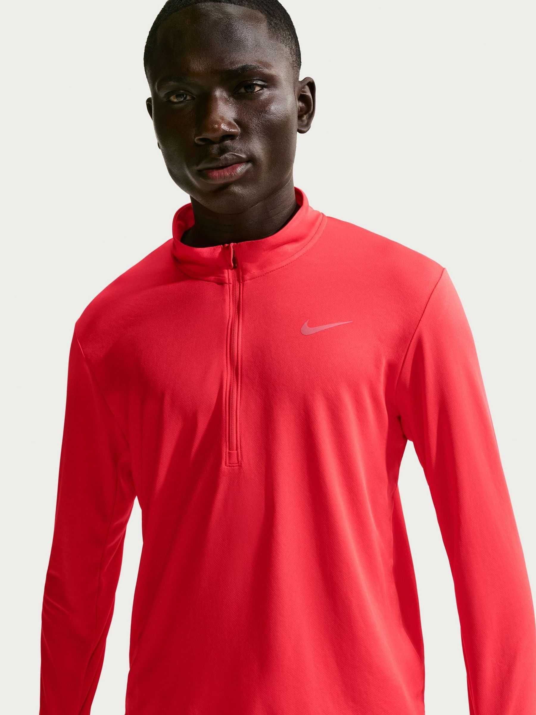 Buy Nike Crimson Red Dri-FIT Pacer Quarter Zip Running Top from