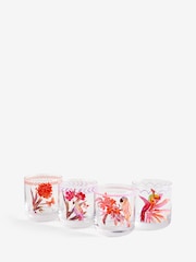 Set of 4 Pink Artist Floral Tumbler Glasses - Image 1 of 1