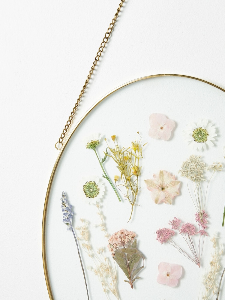 Oliver Bonas Gold Oval Dried Flower Wall Hanging - Image 2 of 4 Oliver Bonas Gold Oval Dried Flower Wall Hanging - Image 2 of 4