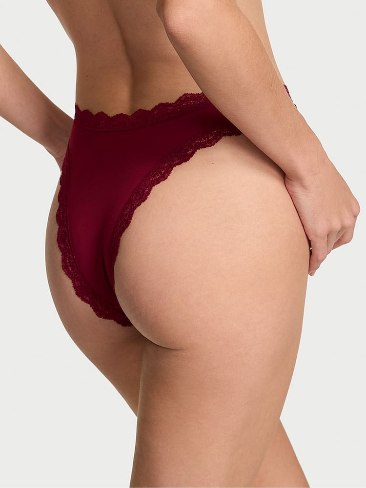 Victoria's Secret Sangria Red Lace Trim Brazilian Knickers - Image 2 of 3 Victoria's Secret Sangria Red Lace Trim Brazilian Knickers - Image 2 of 3