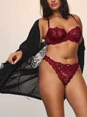 Victoria's Secret Sangria Red Thong Lace Knickers - Image 3 of 3