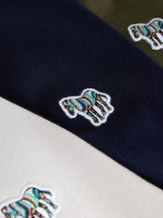 Paul Smith Junior Navy/Green/White/Stone Signature T-Shirts 5 Pack - Image 10 of 10