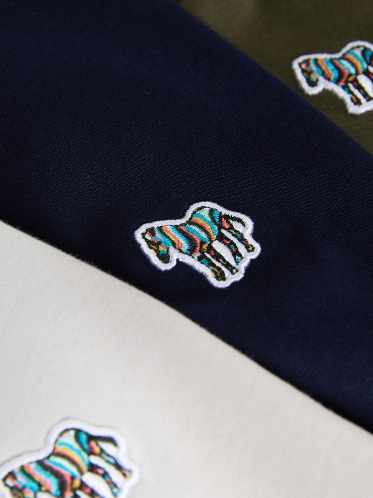 Paul Smith Junior Navy/Green/White/Stone Signature T-Shirts 5 Pack - Image 10 of 10