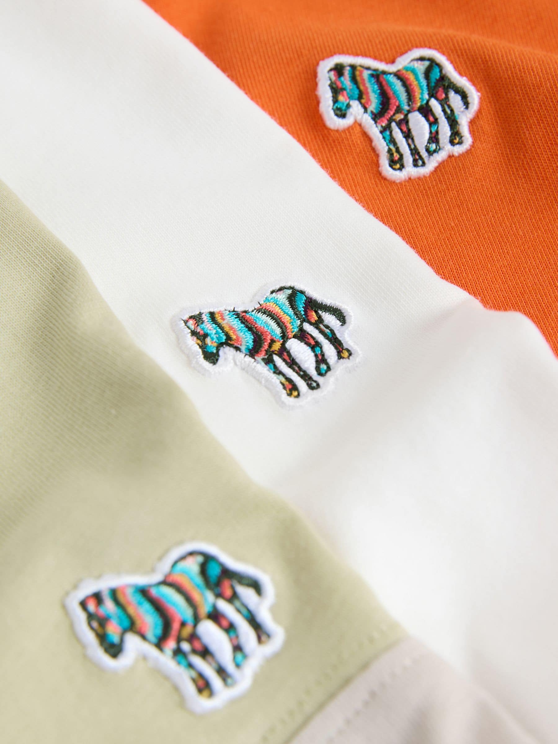 Buy Paul Smith Junior Green/Orange/White Colourblock Signature T