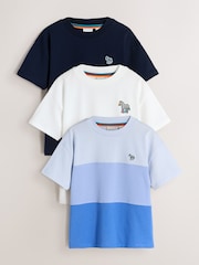 Paul Smith Junior Colourblock Signature T-Shirts 3 Pack - Image 1 of 8
