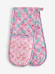 Pink Tile Artist Floral Oven Gloves - Image 1 of 1