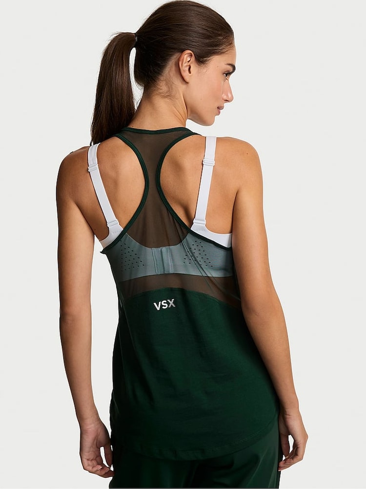 Victoria's Secret Cilantro Green Racerback Mesh Tank Top - Image 2 of 3