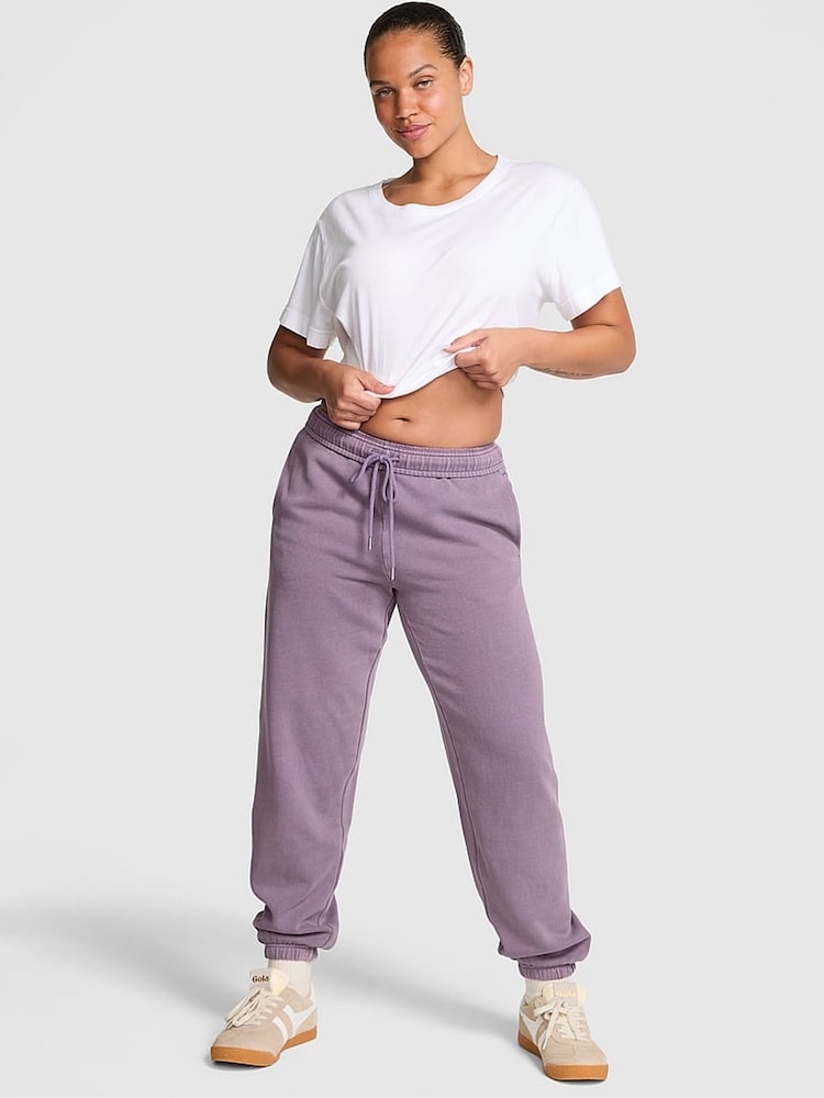 Victoria's Secret PINK Frozen Plum Purple Fleece Joggers - Image 1 of 3 Victoria's Secret PINK Frozen Plum Purple Fleece Joggers - Image 1 of 3